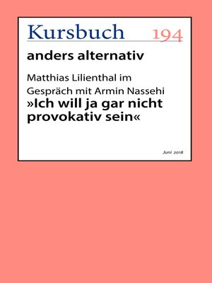 cover image of "Ich will ja gar nicht provokativ sein"